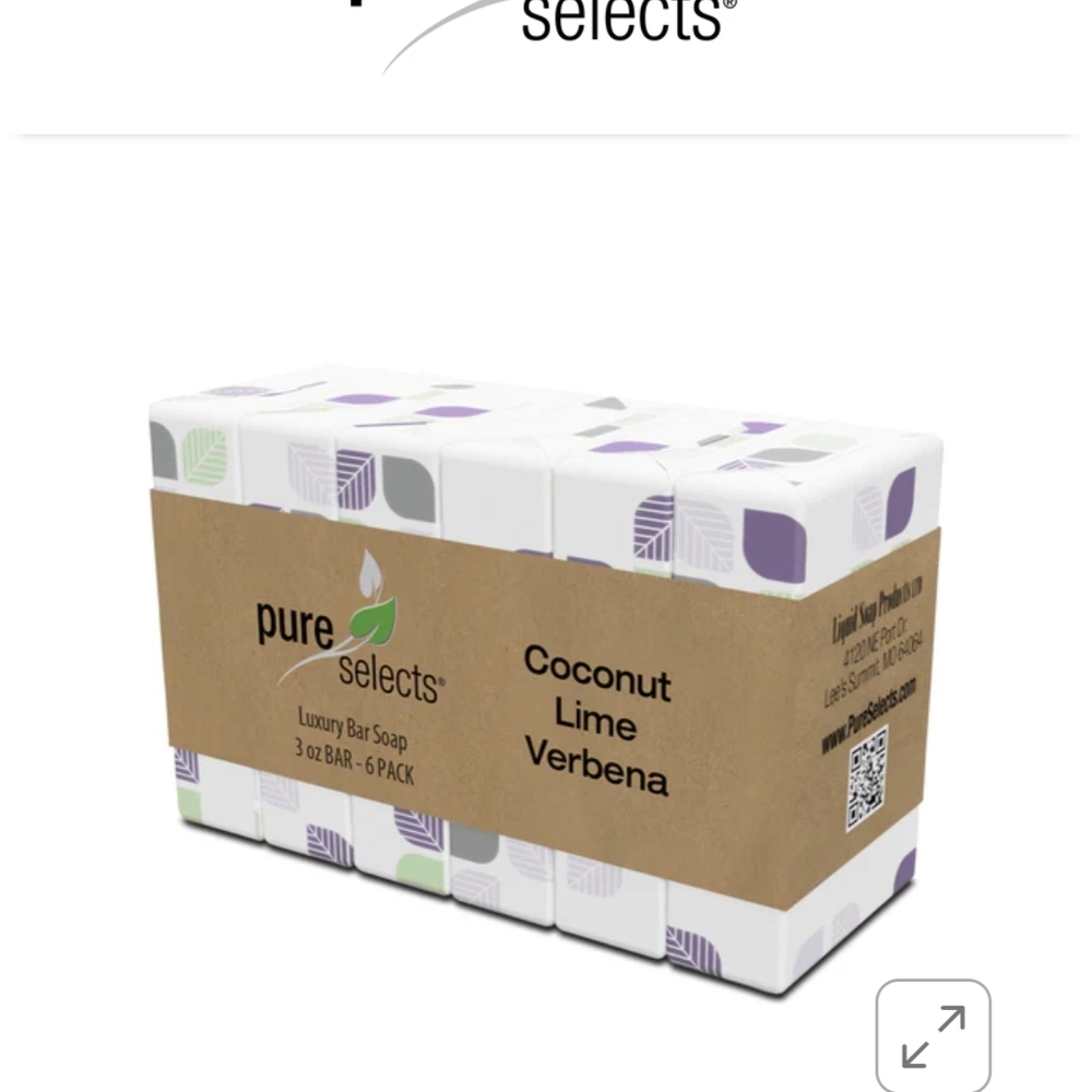Pure Selects Coconut Lime Verbena Luxury Bar Soap 6-Pack - Picture 5 of 7